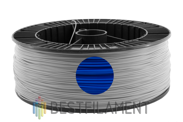 Синий PETG пластик Bestfilament для 3D-принтеров 2,5 кг (1,75 мм) PETG пластик для 3D-принтера. Диаметр 1,75 мм. Вес 2,5 кг. Цвет синий