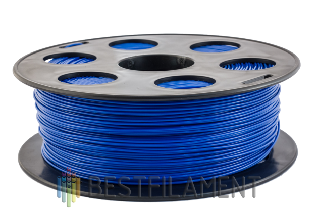 Синий PLA пластик Bestfilament для 3D-принтеров 1 кг (1,75 мм) PLA пластик для 3D-принтера. Диаметр 1,75 мм. Вес 1 кг. Цвет синий