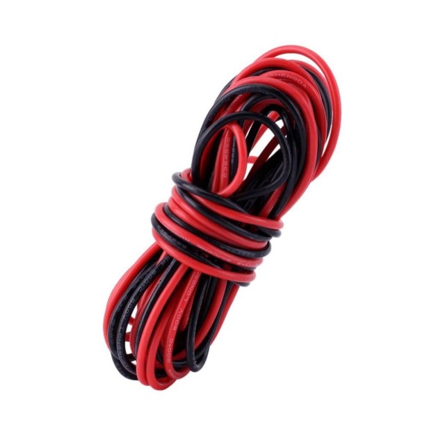 Провод AWG22 силиконовый 1м красный+ 1м черный Провод AWG22 силиконовый 1м красный+ 1м черный