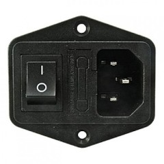 Разъем IEC-C14 с кнопкой