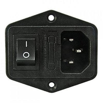 Разъем IEC-C14 с кнопкой Функциональное назначение: гнездо питания с выключателем и проводами

Способ монтажа: на панель

Форма контактов: прямая

Количество контактов: 3