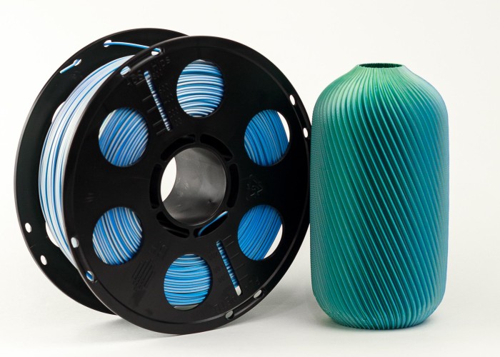 Трехцветный PLA шелк синий зеленый серебро пластик Bestfilament для 3D-принтеров 1 кг (1,75 мм)