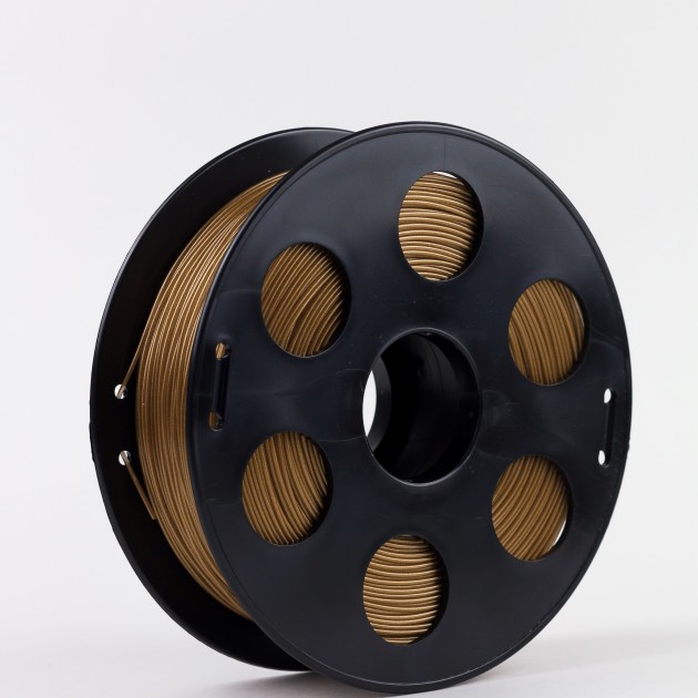 Золотистый металлик PLA пластик Bestfilament для 3D-принтеров 1 кг (1,75 мм) PLA пластик для 3D-принтера. Диаметр 1,75 мм. Вес 1 кг. Цвет золотистый металлик