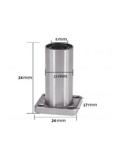 Подшипник линейный с фланцем LMK8UU Подшипник линейный с фланцем LMK8UU