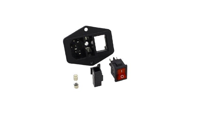 Розетка IEC-320-C14 +выключатель