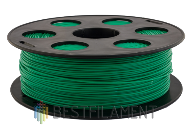Зеленый PLA пластик Bestfilament для 3D-принтеров 1 кг (1,75 мм) PLA пластик для 3D-принтера. Диаметр 1,75 мм. Вес 1 кг. Цвет зеленый
