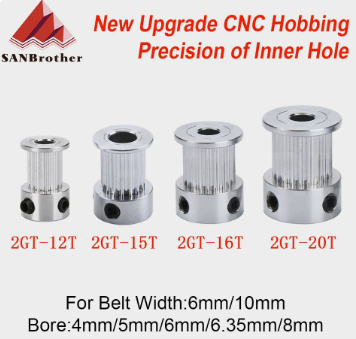 Зубчатый шкив для 3D-принтера GT2, 20 зубьев, отверстие 6, 35 мм 