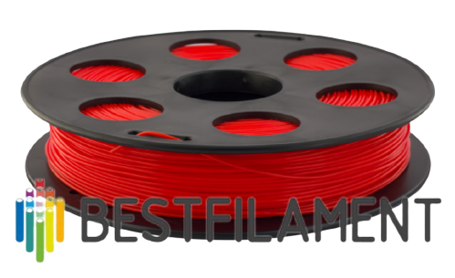 Красный Bflex пластик Bestfilament для 3D-принтеров 0.5 кг (1,75 мм) BFLEX гибкий мягкий материал. Материал идеально подходит для печати гибких изделий: прокладок, проставок, демпферов, колес.
