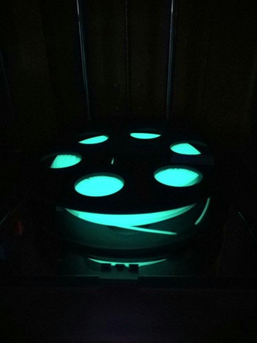 Пробник светящегося PLA-пластика Bestfilament, цвет бирюзовый, 1.75 мм