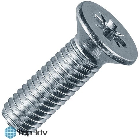 Винт М4*6 DIN965 потай головка оцинковка 10шт Винт М4*6 DIN965 потай головка оцинковка 10шт