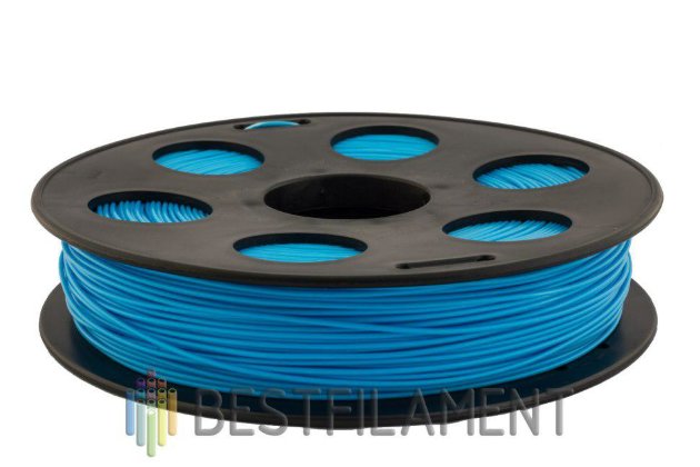 Голубой PLA пластик Bestfilament для 3D-принтеров 0.5 кг (1,75 мм) PLA пластик для 3D-принтера. Диаметр 1,75 мм. Вес 0.5 кг. Цвет голубой