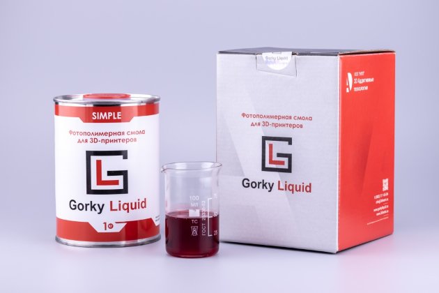 Фотополимерная смола Gorky Liquid &quot;Simple&quot; красная 1 кг Предназначен для печати на 3d-принтерах, работающих по технологии LCD. 
Отличный вариант для начинающих!