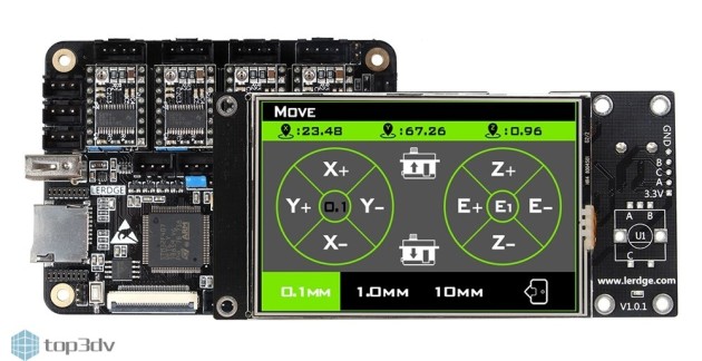 Плата материнская Lerdge-X + TMC2209x4 + экран 3.5 сенсорный Плата материнская Lerdge-X + TMC2209x4 + экран 3.5 сенсорный