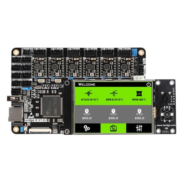 Плата материнская Lerdge-K + TMC2209x6 + экран 3.5 сенсорный Плата материнская Lerdge-K + TMC2209x6 + экран 3.5 сенсорный