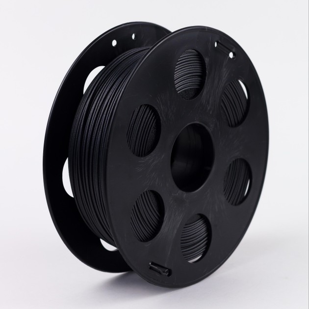 ABS CF (угленаполненный) ПЛАСТИК BESTFILAMENT ДЛЯ 3D-ПРИНТЕРОВ, 0.5 КГ ABS CF - это смесь ABS c углеволоконными добавками.  Благодаря этому сочетанию удалось создать прочный материал с высочайшей спайкой между слоями и минимальной усадкой, также увеличилась адгезия к столу.