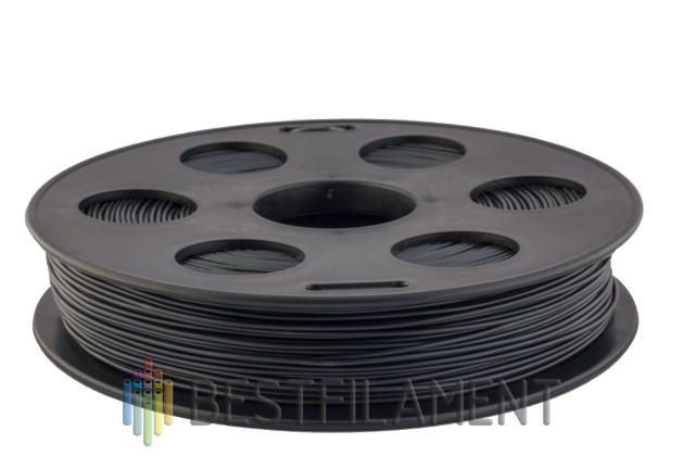 Темно-серый Bflex пластик Bestfilament для 3D-принтеров 0.5 кг (1,75 мм) Гибкий резиноподобный пластик BFlex пластик для 3D-принтера. Диаметр 1,75 мм. Вес 0.5 кг. Цвет черный