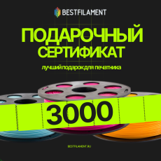 Подарочный сертификат на покупку пластика на сумму 3000 руб Подарочный сертификат на покупку пластика на сумму 3000 руб