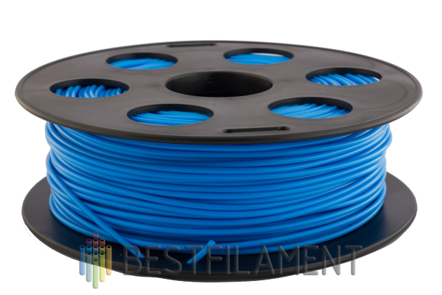 Синий PLA пластик Bestfilament для 3D-принтеров 1 кг (2.85 мм) PLA  пластик для 3D-принтера. Диаметр 2.85 мм. Вес 1 кг. Цвет синий