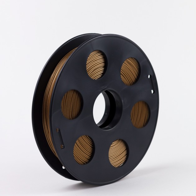 Золотистый металлик PLA пластик Bestfilament для 3D-принтеров 0.5 кг (1,75 мм) PLA (полилактид) - биоразлагаемый и биосовместимый 3D-пластик, получаемый из сырья растительного происхождения.