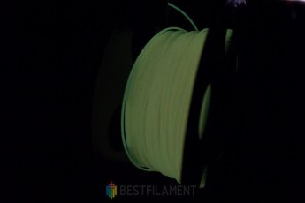 Пробник светящегося PLA-пластика Bestfilament, цвет лимонный, 1.75 мм