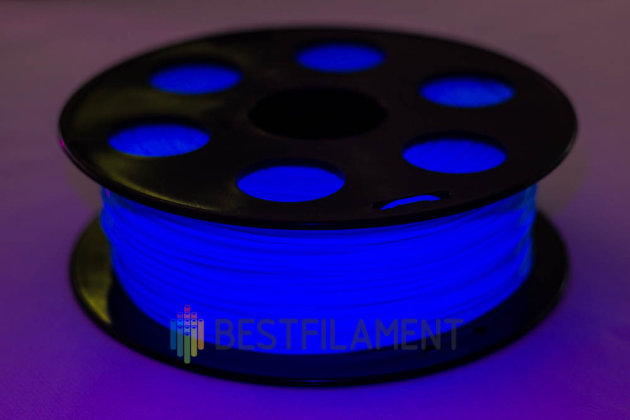 Флуоресцентный PLA пластик Bestfilament для 3D-принтеров, цвет голубой, 0.5 кг (1,75 мм) PLA пластик для 3D-принтера. Диаметр 1,75 мм. Вес 0.5 кг. Цвет голубой