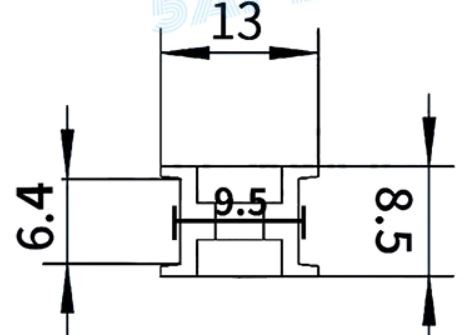 Шкив гладкий под ремень GT2 c шириной 6 мм
