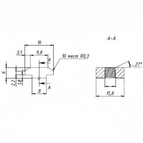 Сухарь пазовый М5 паз 8 профиль 30 20шт