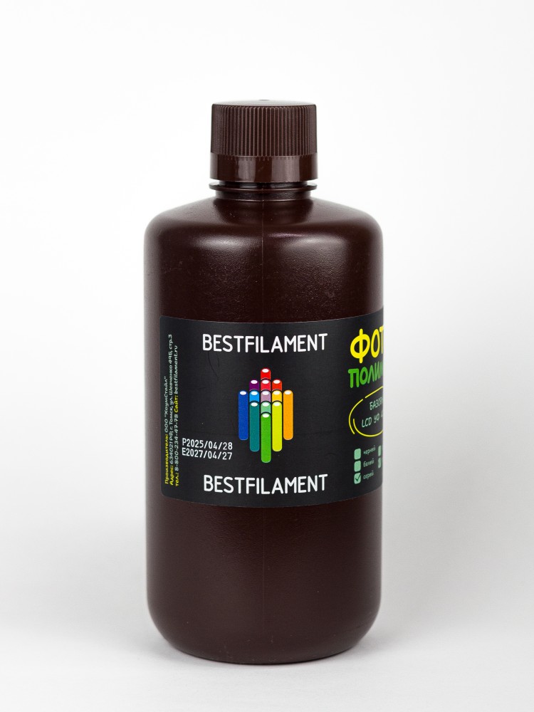 Фотополимер BestFilament базовый 1 л цвет серый